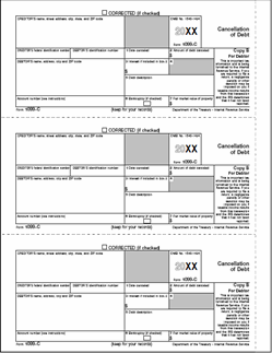 1099-C Debtor Copy B - Laser Forms