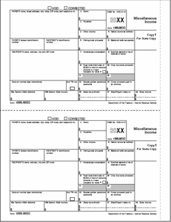 1099-MISC State Copy 1 - Laser Forms